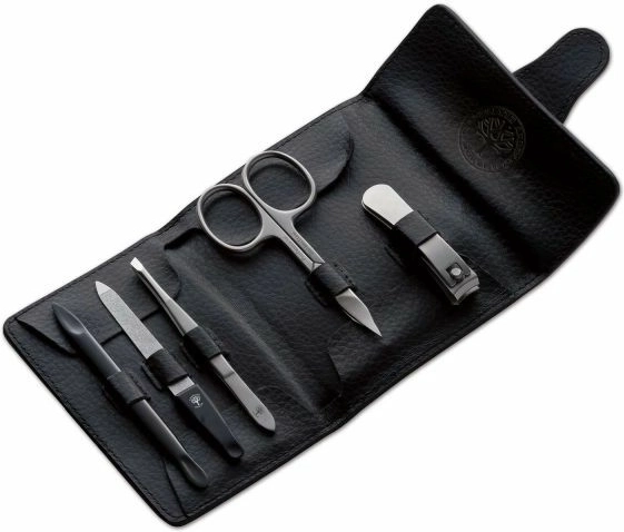 Böker Arbolito Classic set de manicura de 5 piezas en estuche de cuero