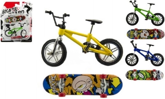 BMX de dedo y monopatín – mini set atornillable de 10 cm