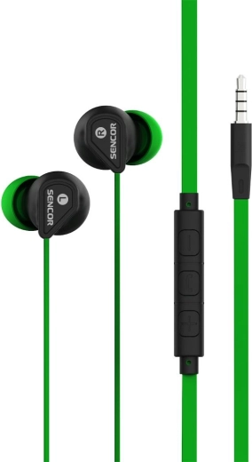 Auriculares intraaurales verdes Sencor SEP 172 VCM con micrófono