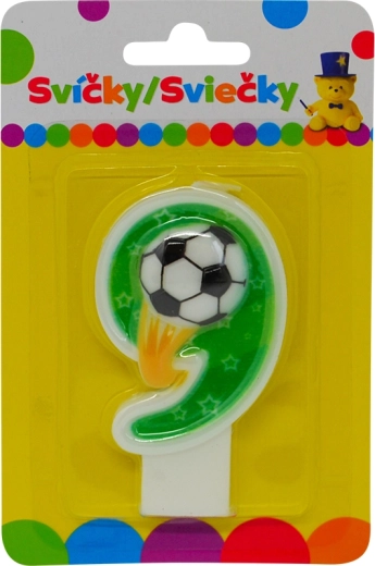 Vela de cumpleaños con balón – número 9