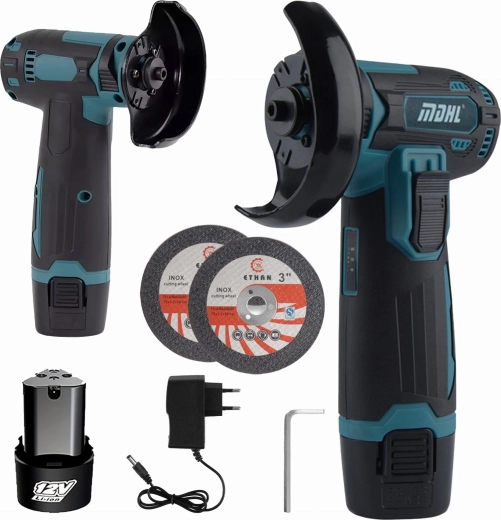 Amoladora angular a batería 12 V 76 mm sin escobillas, compacta y potente