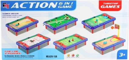 Juego de deportes de mesa 6 en 1 para niños