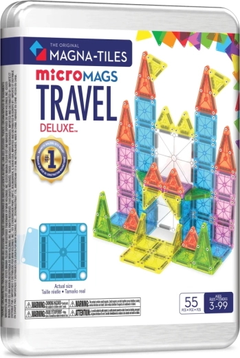 Magna-Tiles set de construcción magnético de viaje microMAGS travel deluxe (55 piezas)