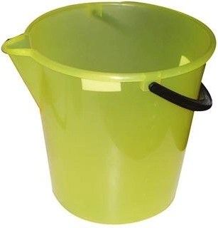 Cubo de 12 l con medidor y boquilla vertedora, plástico, mezcla de colores