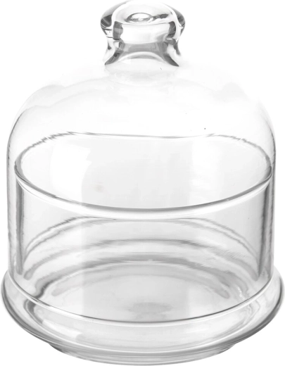Campana de cristal con bandeja 11,8 cm