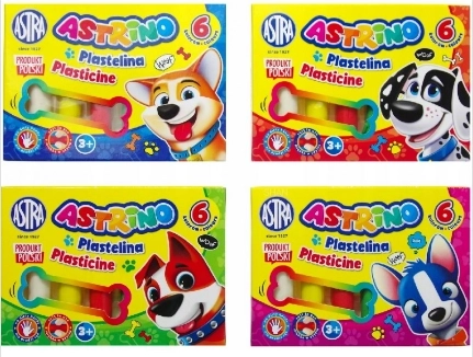 Plastilina escolar 6 colores ASTRINO ASTRA