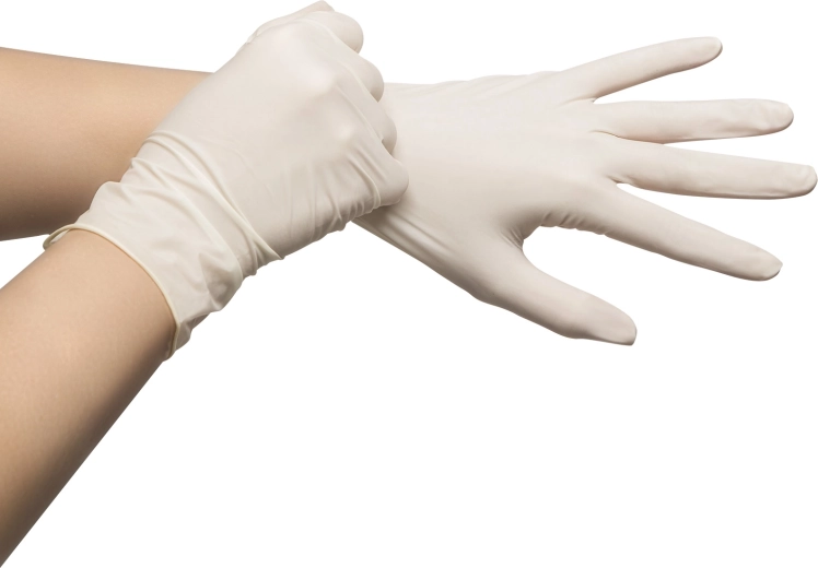 Guantes desechables de látex, talla M, 10 unidades