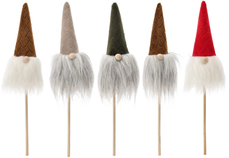 Gnomo navideño decorativo con pincho 24 cm