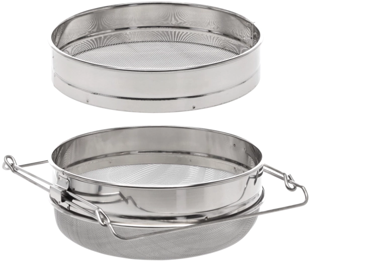 Colador doble de acero inoxidable para miel de 24 cm