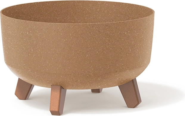 Maceta con patas Gracia Low Eco Wood 23,5 cm – naturo