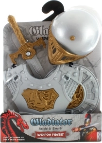 Set infantil de armadura de caballero con espada y escudo