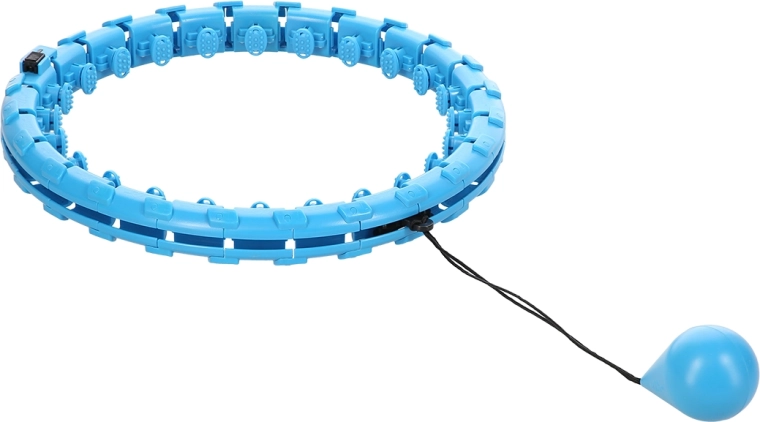 Hula hoop inteligente de masaje con peso – azul, aro ajustable