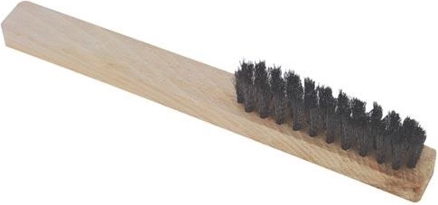 Cepillo de madera para bujías con alambre de latón, 3 filas
