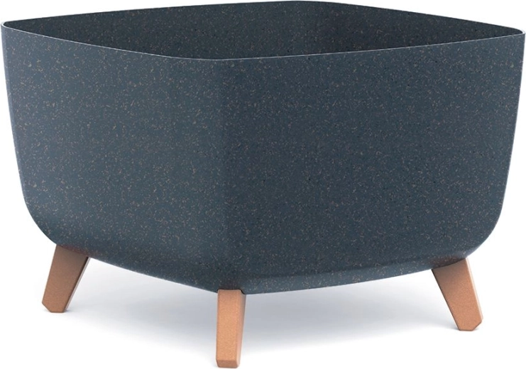 Macetero Gracia Square Eco Wood 39 × 39 cm antracita