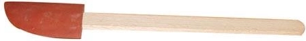 Espátula de cocina de goma con mango de madera 26 cm, roja