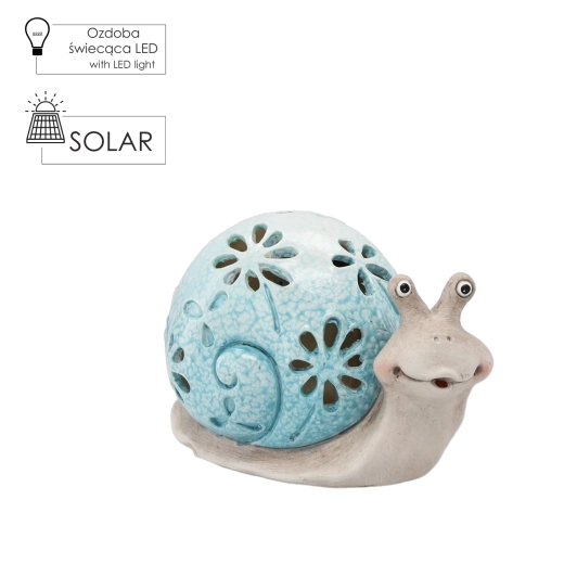 Caracol azul de jardín con iluminación LED – set de 2 uds.