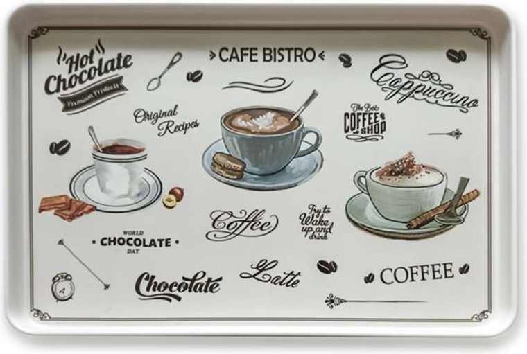 Bandeja de servir CAFE BISTRO rectangular 40,4 × 27,2 cm