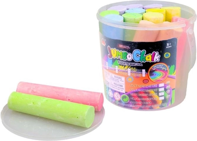 Tizas de acera de colores en bote (15 uds.)