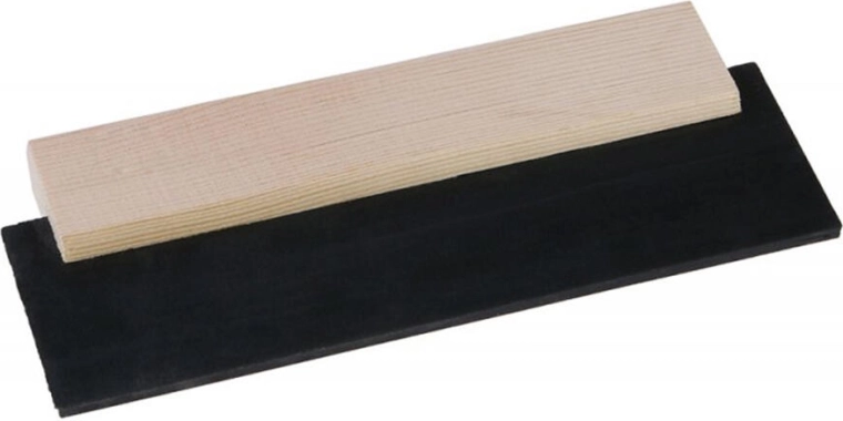 Rasqueta para rejuntado de 280 mm con mango de madera y goma endurecida