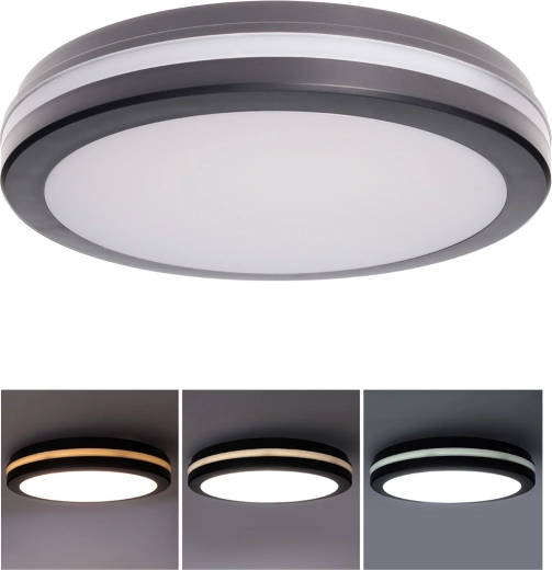 Solight luminaria LED de techo/pared IP65 con potencia y color de luz ajustables 30 cm