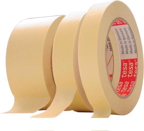 Cinta de enmascarar crepé 30 mm × 50 m amarilla Tesa