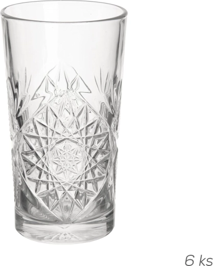 Vasos Hobstar 355 ml transparentes, set de 6 unidades