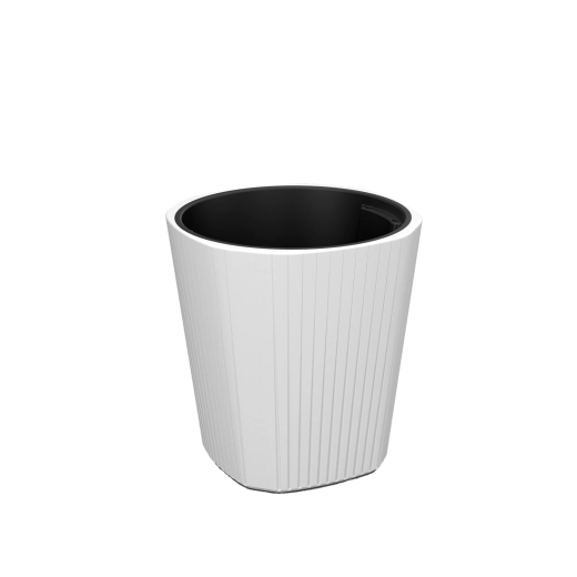 Maceta Muza 39 cm baja blanca