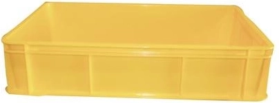 Caja de transporte para delicatessen 60 × 40 × 13,5 cm, plástico, capacidad de carga 30 kg, colores surtidos