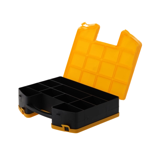 Organizador de doble cara para piezas pequeñas 26,5 × 20 × 6 cm, 28 compartimentos