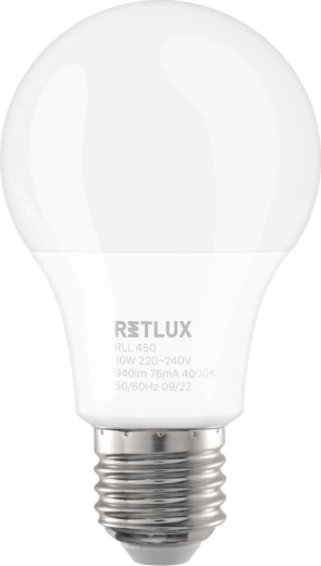 Bombilla LED regulable RETLUX A60 E27 10 W blanca fría