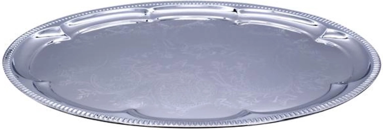 Bandeja ovalada 45,5 × 34 cm cromada