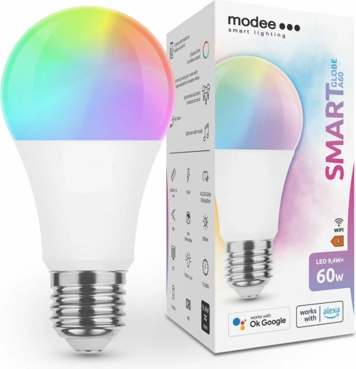 Bombilla LED inteligente Modee Tuya Wi‑Fi A60 9,4 W E27 RGB 806 lm