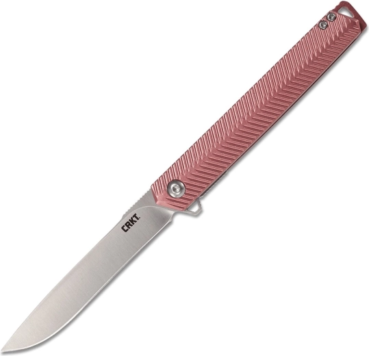 CRKT Stylus navaja de bolsillo 8,7 cm, aluminio rojo burdeos
