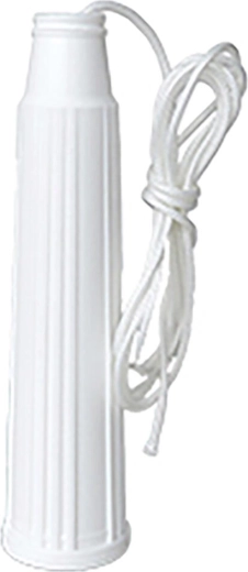 Descargador de WC con cordón de plástico de 1 m, blanco