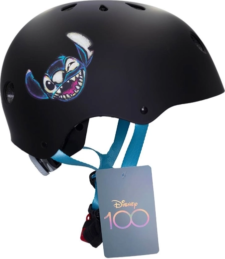 Casco deportivo infantil Stitch negro 52–56 cm