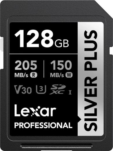 Tarjeta de memoria Lexar Professional Silver Plus SDXC 128 GB