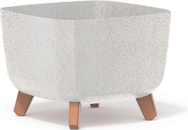 Macetero Gracia Square Eco Wood 29 × 29 × 22 cm – blanco