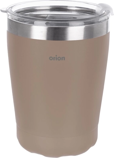 Orion termo taza de viaje de acero inoxidable con tapa 0,41 l marrón