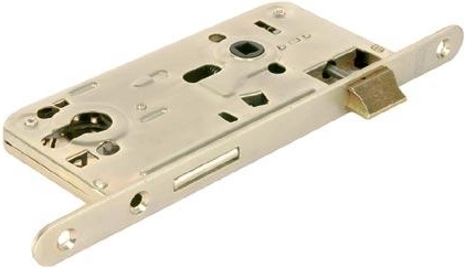 Cerradura de embutir para cilindro 90/80, universal derecha/izquierda, zinc blanco