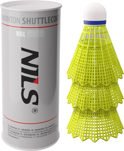 Volantes de bádminton NILS NBL6303 – plumas de nylon, 3 uds.