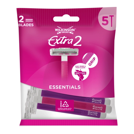 Maquinillas de afeitar desechables para mujer WILKINSON SWORD Essentials 2 Violet, 5 uds.