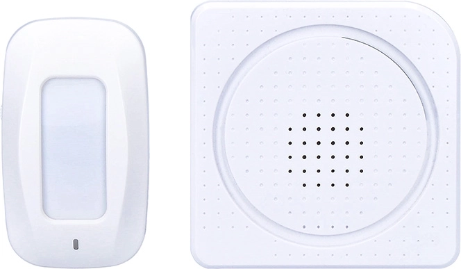 Solight detector de movimiento inalámbrico con gong y sensor PIR, blanco