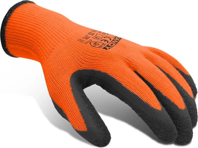 Guantes de montaje recubiertos de látex XL