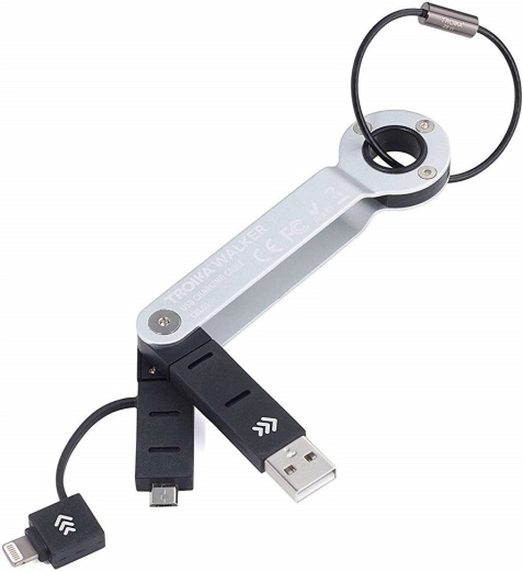 Llavero USB Troika Walker Silver, plateado