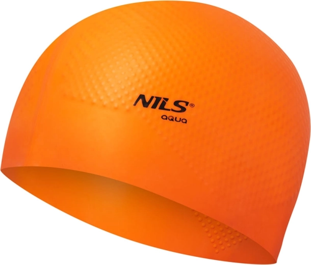 Gorro de natación de silicona NILS Aqua NQC Dots naranja