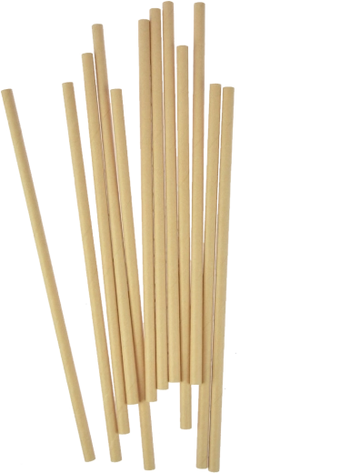 Pajitas de papel kraft 20 cm (12 uds.)
