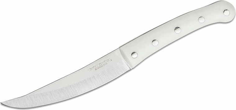 Cuchillo de caza Condor Meatlove 11,6 cm blanco Micarta con funda de cuero