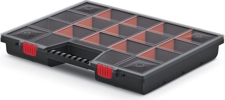 Organizador de plástico NOR 18 compartimentos 490 × 390 × 65 mm