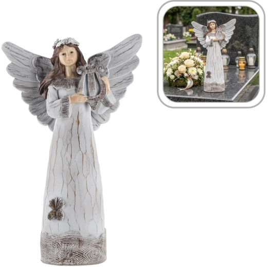 Figura de ángel con lira