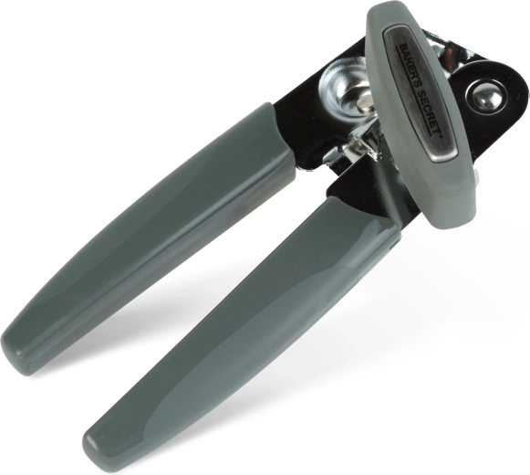 Abrelatas manual de acero inoxidable Baker's Secret, 18,6 cm, gris